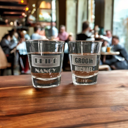 Bride & Groom - Tequila Shots Glasses Set